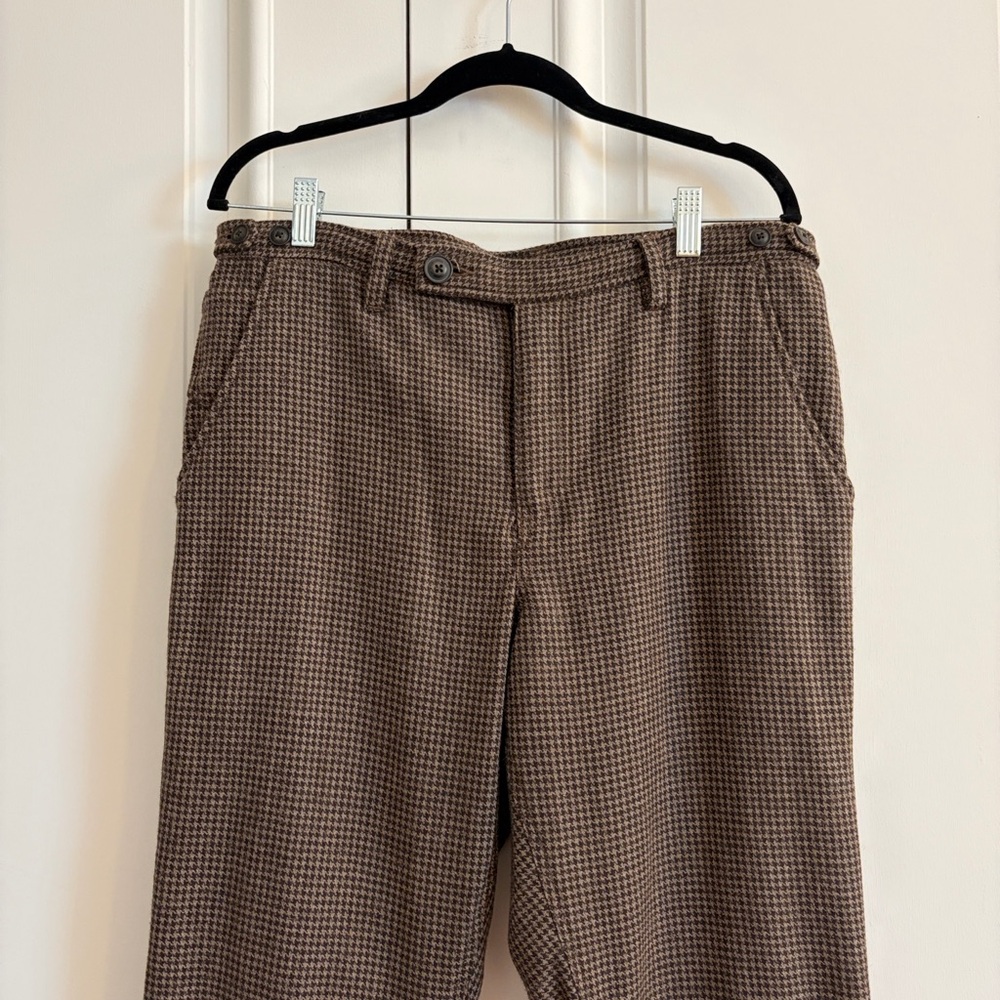 Corridor Brown Houndstooth Wool Pants